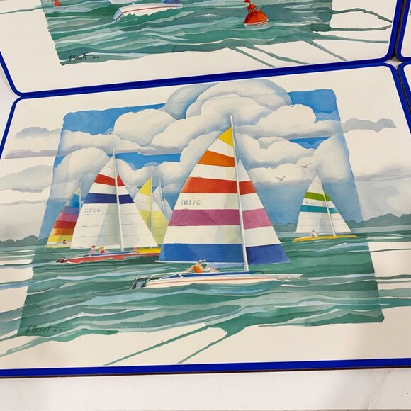Pimpernel Placemats Regatta Boxed Set of 4 Nautical Sailing Table Mats - Picture 4 of 16
